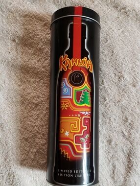 Empty Kahlúa Limited Edition Decorative Tin - Black & Red From Probably 2002